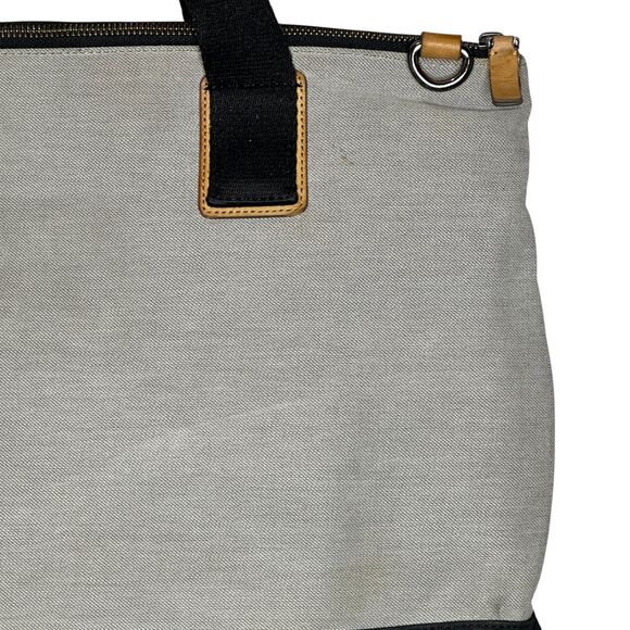 Skagen Kruse Canvas Laptop / Document Bag Gray Black - Picture 7 of 12